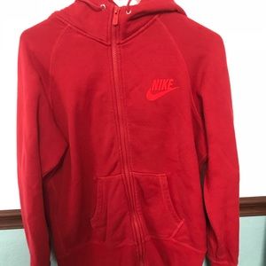 Red nike zip-up